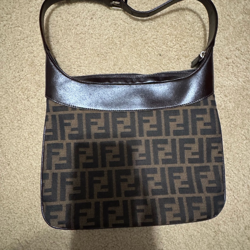 Fendi brown Logo Shoulder Bag